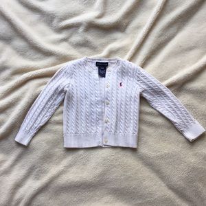 Beautiful RL cable knit sweater cardigan
